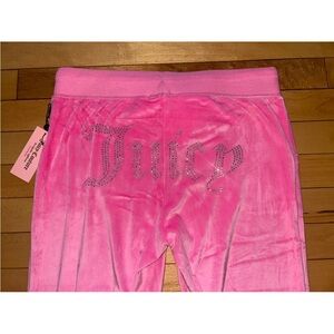🌟SOLD🌟 JUICY COUTURE Velour OG Big Bling Sweatpants Pretty Pout Pink Size M